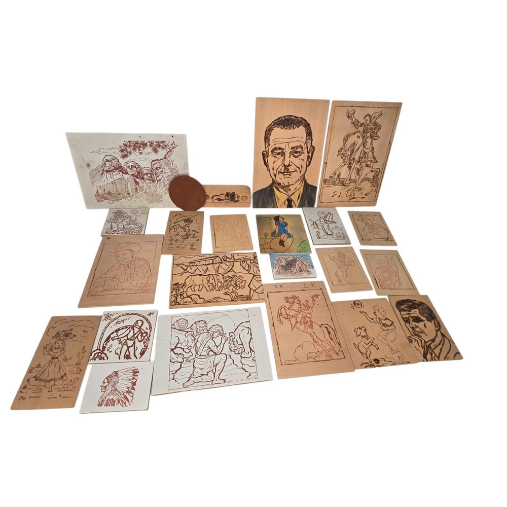 Vintage Roy Rogers Burn-Rite Wood Burning Set Incomplete Patterns Case Access.